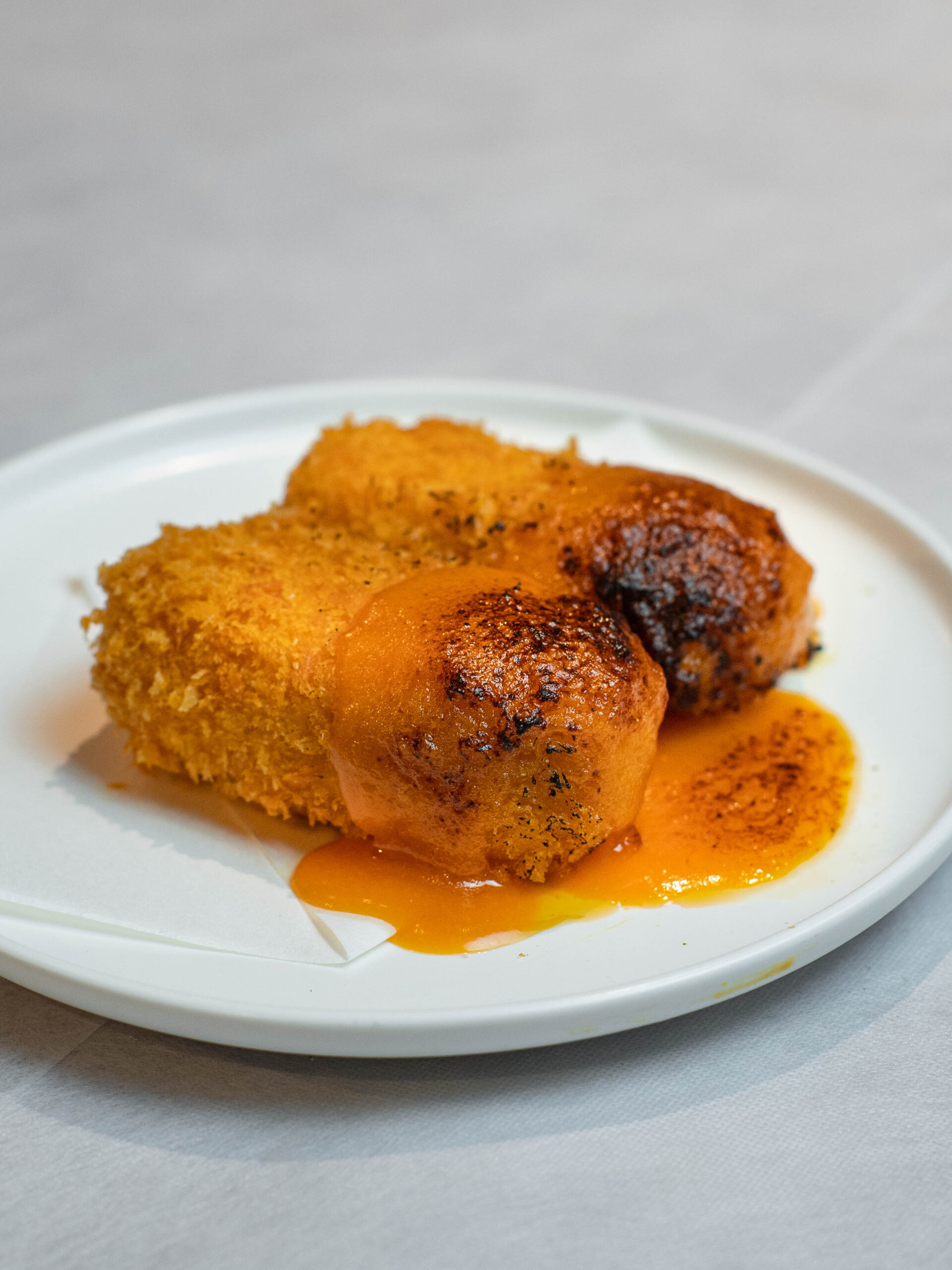 CRAB CREAM CROQUETTE WITH UNI SOUCE เท็ปเป็นTEPPEN